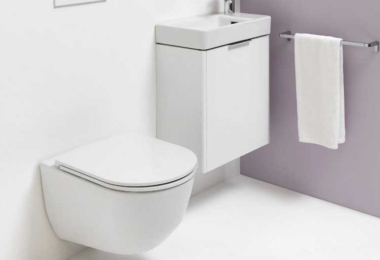 Toilette suspendu Laufen Pro sans bride + siège de toil softcl blanc