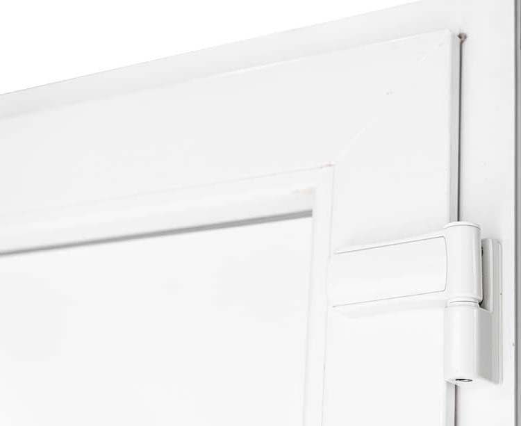 Porte extérieure pvc anthra/blanche double panneau plein D SUR MESURE