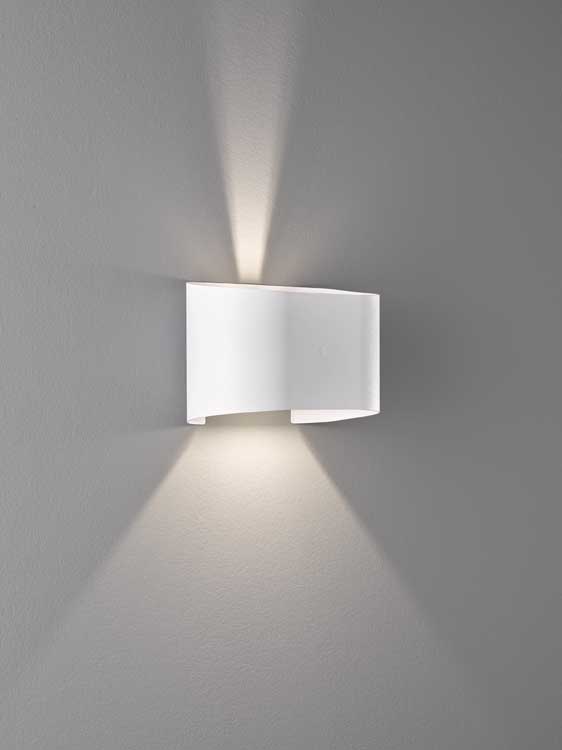 Wandlamp 2x LED 3W - H 12 cm - Wit