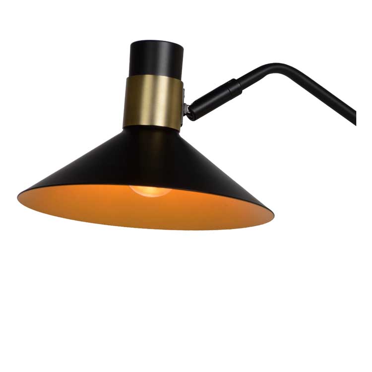 Lucide PEPIJN - Vloerlamp - Ø 20 cm - E14 - 3 StepDim - Zwart