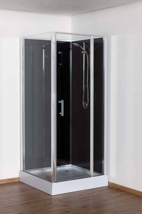 Cabine de douche Anik chrome droite