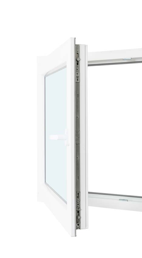 1-VL draaikiepraam pvc wit budget mat glas B1000XH600 mm rechts