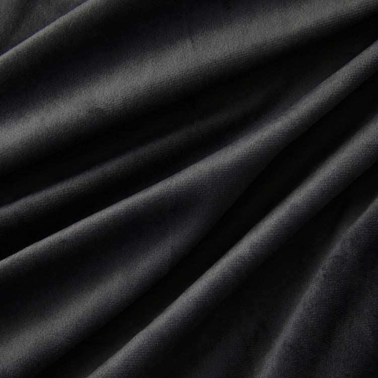 Gordijnen zwart velvet ringen 290x270cm