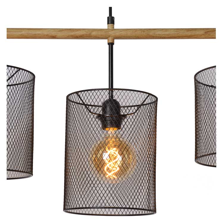 Lucide BASKETT - Hanglamp - E27 - Zwart