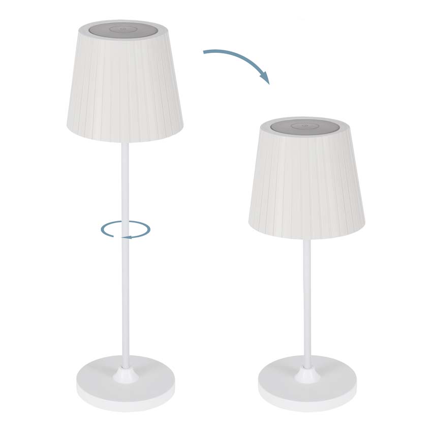 Lampe de table - plastique - dimmable - 3.8W - lampe incl - blanc - 300 lumen - 2434K