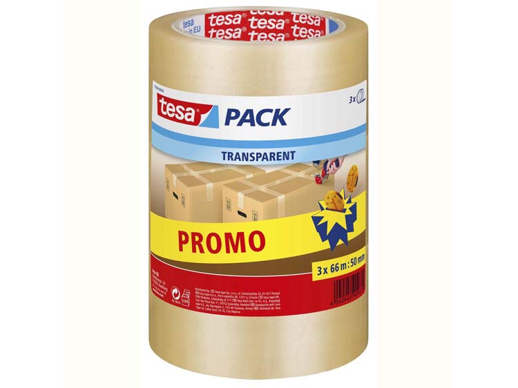 Tesapack transparent 3x 50mmx66m