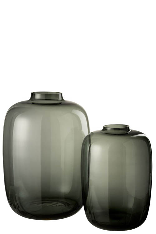 Vase Cleo verre gris H45 cm
