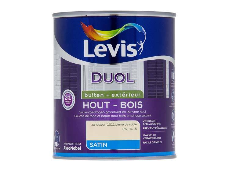 Levis Duol houtlak zijdeglans 0,75l zandsteen