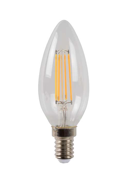 Lucide LED BULB - Filament lamp - Ø 3,5 cm - LED Dimb. - E14 - 1x4W 2700K - Transparant