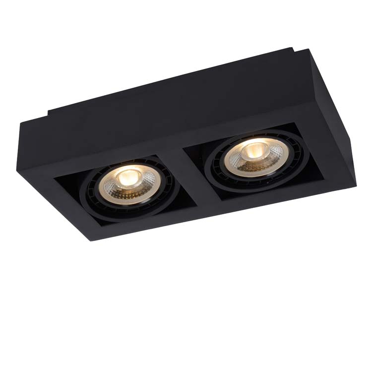 ZEFIX Spot Plafond  2x Gu10/12W DTW Noir