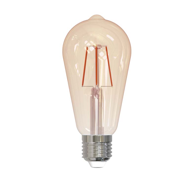 Lamp led filament edison amber 400 lumen 4W 2200K set 3 stuks