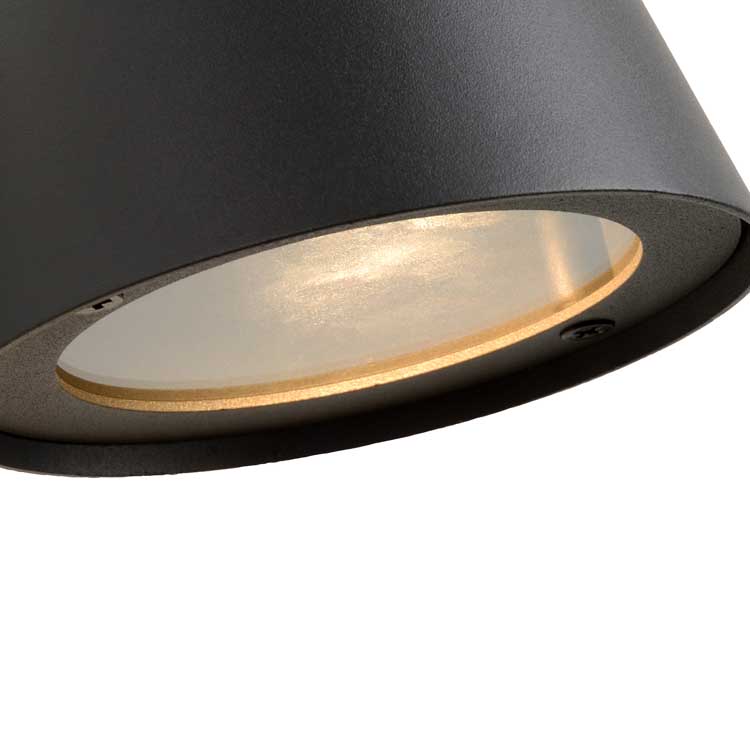 Lucide DINGO-LED - Applique murale Extérieur - LED Dim. - GU10 - 1x5W 3000K - IP44 - Anthracite