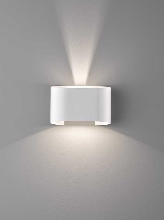 Wandlamp 2x LED 3W - H 12 cm - Wit