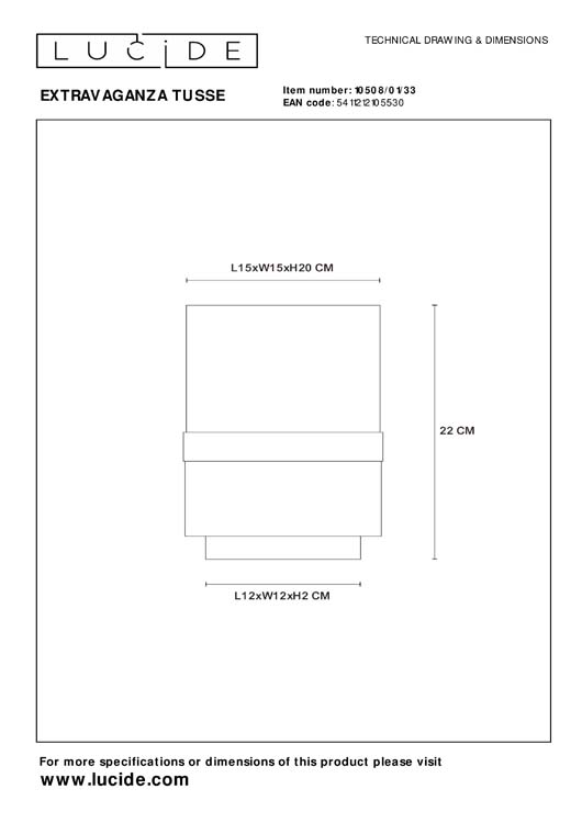 Lampe de table - Ø 15 cm - 1xE14 - Vert