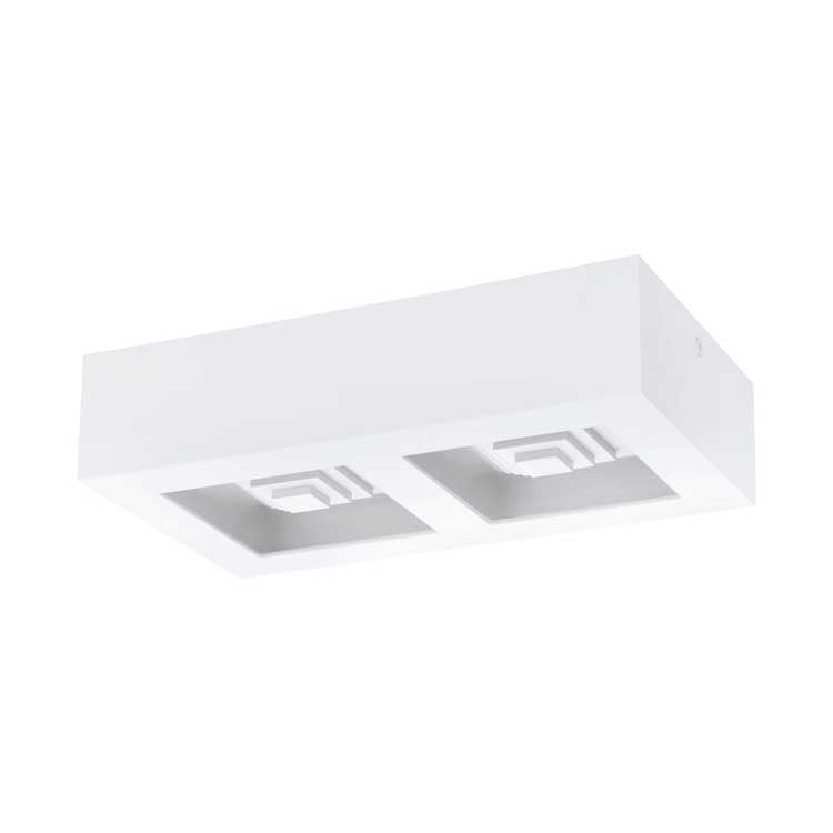 Plafondlamp LED - 2x6,3W - 1680LM - Staal/wit