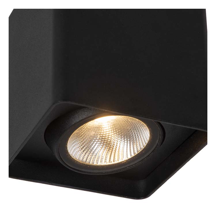 Lucide LEEDS - Plafonnier Extérieur - LED - 1x9W 2700K - IP54 - Noir