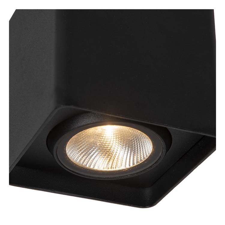 Lucide LEEDS - Plafonnier Extérieur - LED - 1x9W 2700K - IP54 - Noir