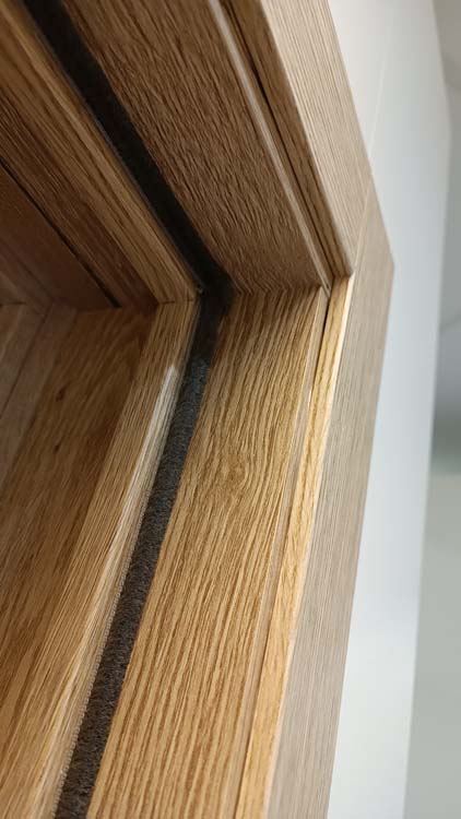 Bloc- porte âme tubulaire L 830 mm realw oak 2 panel 201.5 cm