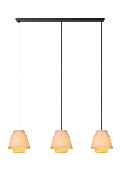 Lucide TRIBUTE - Hanglamp - 3xE27 - Beige