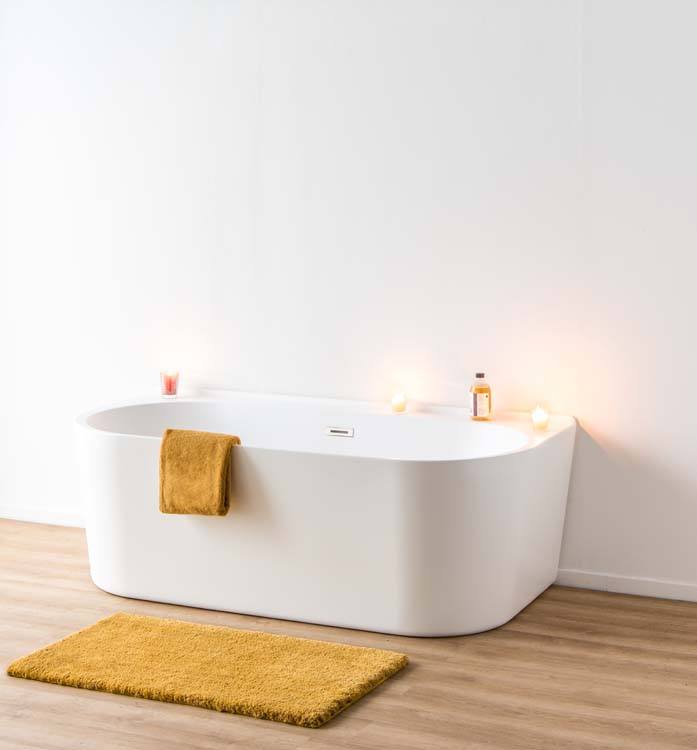 Baignoire murale Hess 170x80x59cm blanc mat