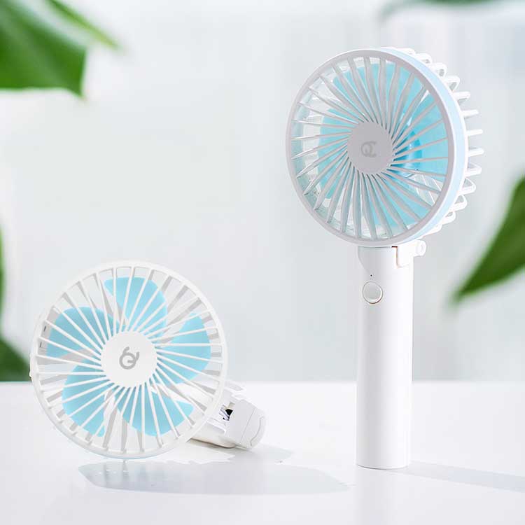 Ventilateur à main blanc/bleu