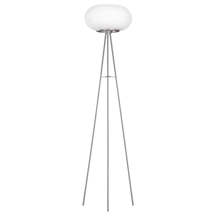 Eglo OPTICA - Lampadaire - E27 - 2X60W - Blanc/nickel