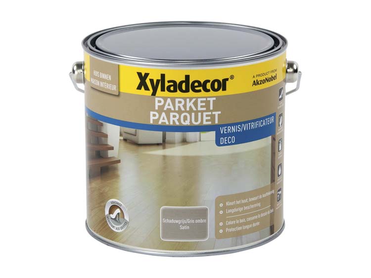 Xyladecor Deco parketvernis zijdeglans 2,5l schaduwgrijs