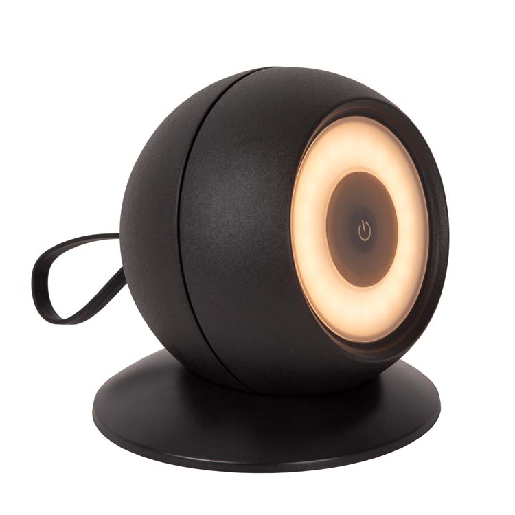 Oplaadbare Wandlamp Binnen/Buiten - Accu/Batterij - LED Dimb. - 1x2W 3000K - IP54 - Magnetisch - Zwart