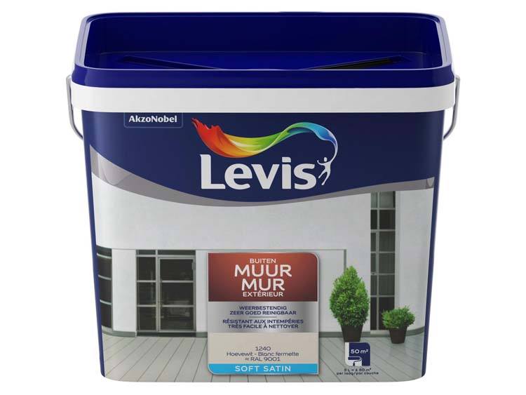 Levis peinture façade satin 5l blanc fermette