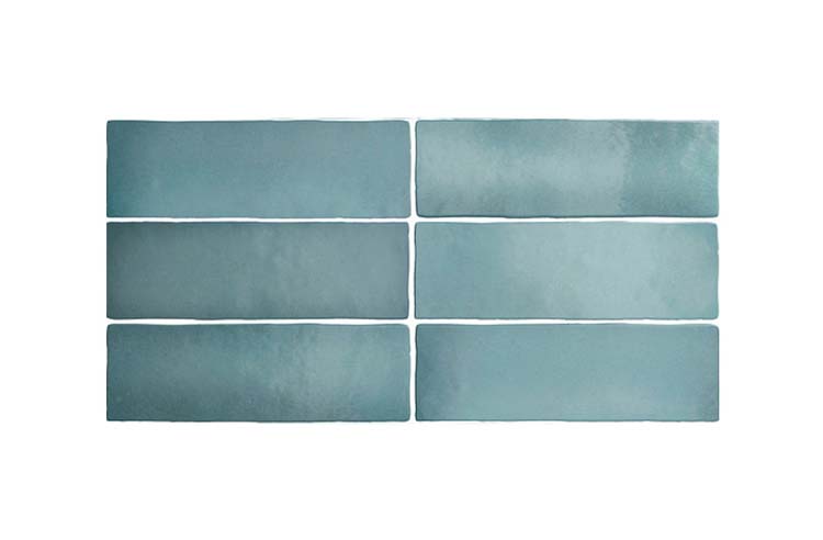 Carrelage mural Trevi turquoise mat 6.5 x 20 cm