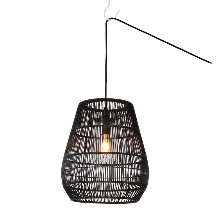 Lucide NERIDA - Hanglamp Buiten - Ø 35 cm - 1XE27 - IP44 - Zwart