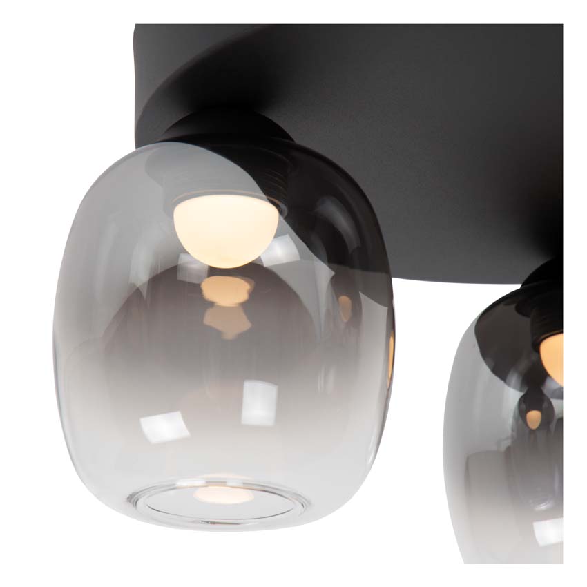 Lucide TAMINO - Plafonnier - LED Dim. - 3x5,6W 3000K - Noir