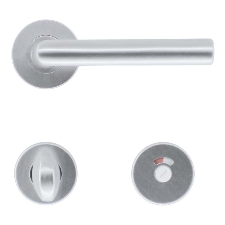 Poignée de porte belluno 19mm alu avec serrure toilette