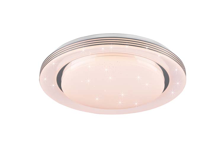 Plafonnier LED wit kristal H8cm 22.5W 3700lm