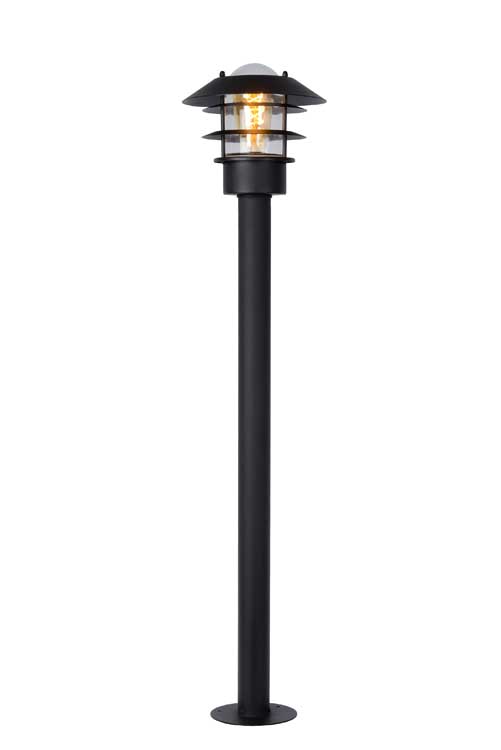 Lucide ZICO - Lanterne / lampadaire exterieur Extérieur - Ø 21,8 cm - E27 - IP44 - Noir