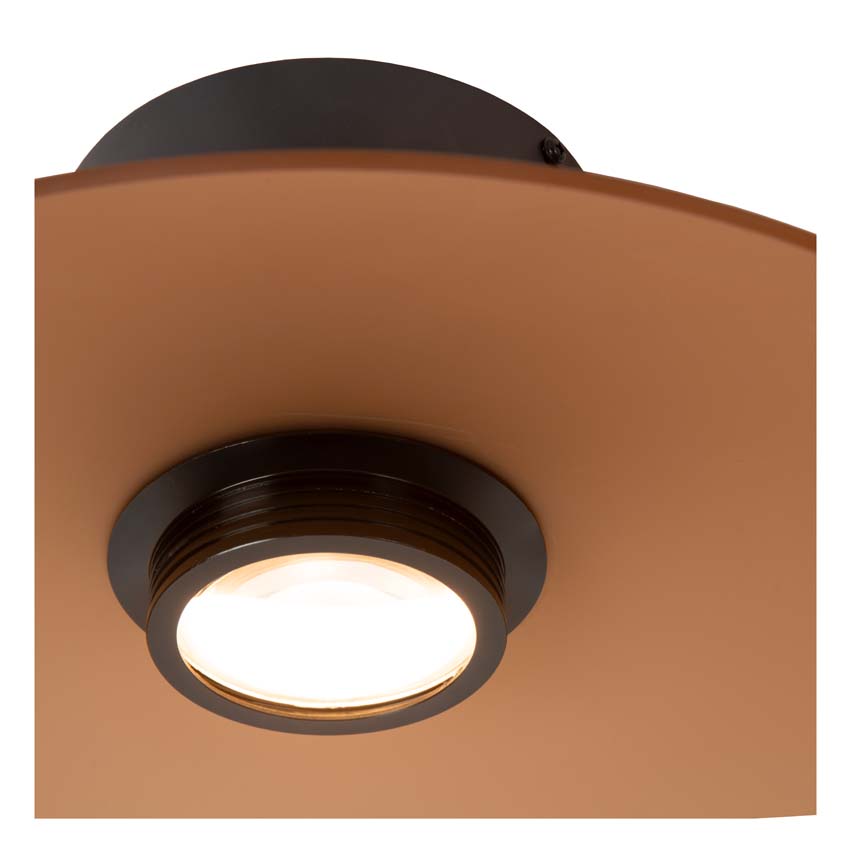 Lucide Premium MENGA - Plafonnière - Ø 40 cm - LED Dimb. - 1x11W 2700K - Amber