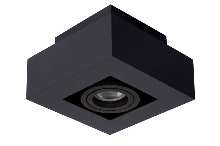 Lucide XIRAX - Plafondspot - LED Dim to warm - GU10 - 1x5W 2200K/3000K - Zwart