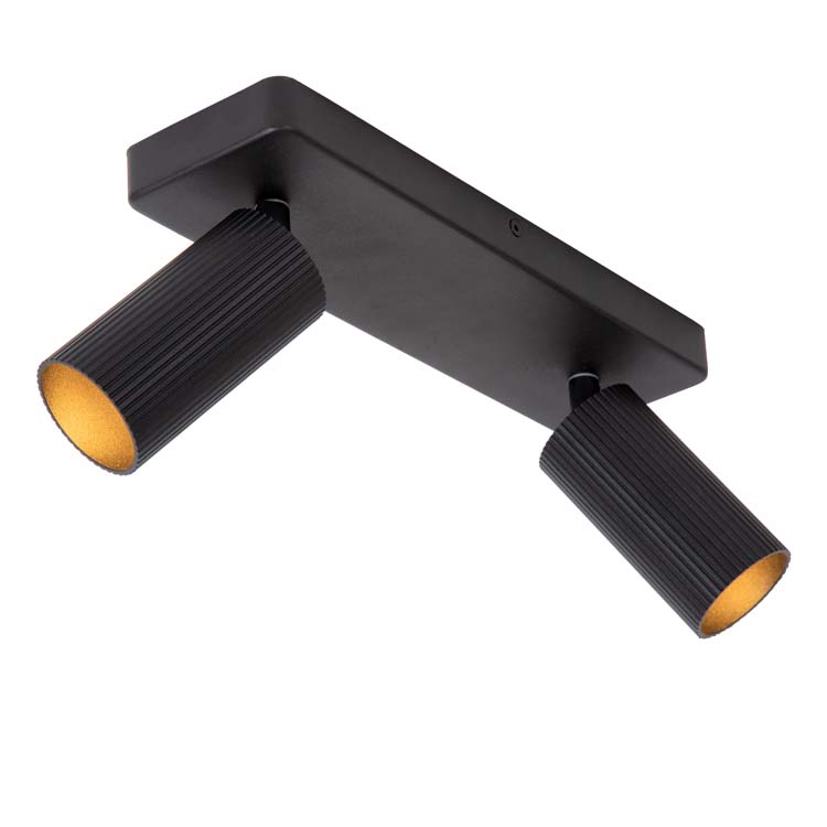 Lucide CLUBS - Spot plafond - 2xGU10 - Noir