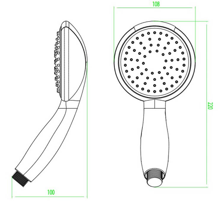 Handdouche Vero chroom 3 straalsoorten