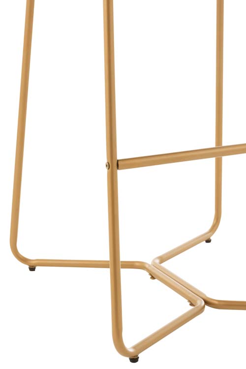 Tabouret de bar Pierre métal/textile beige 55 x 47 x 104 cm