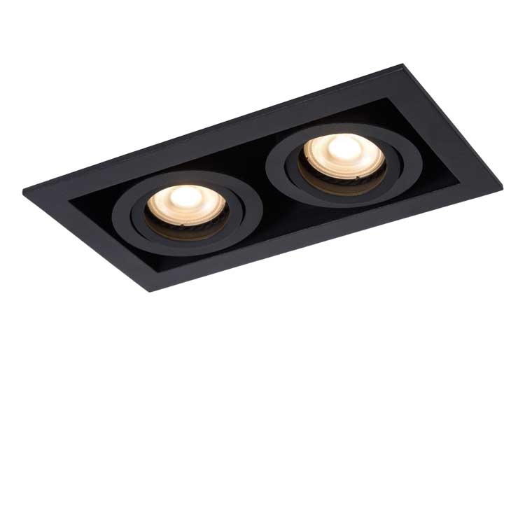 Lucide CHIMNEY - Spot encastrable - GU10 - Noir