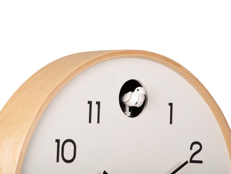 Horloge murale coucou blanche en bois 31x6 cm