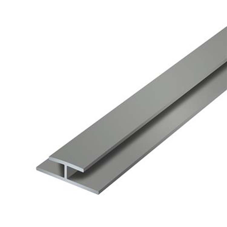 H profil pvc gris pour pvc carrelage 27x4x15x2600mm épaisseur 1 mm