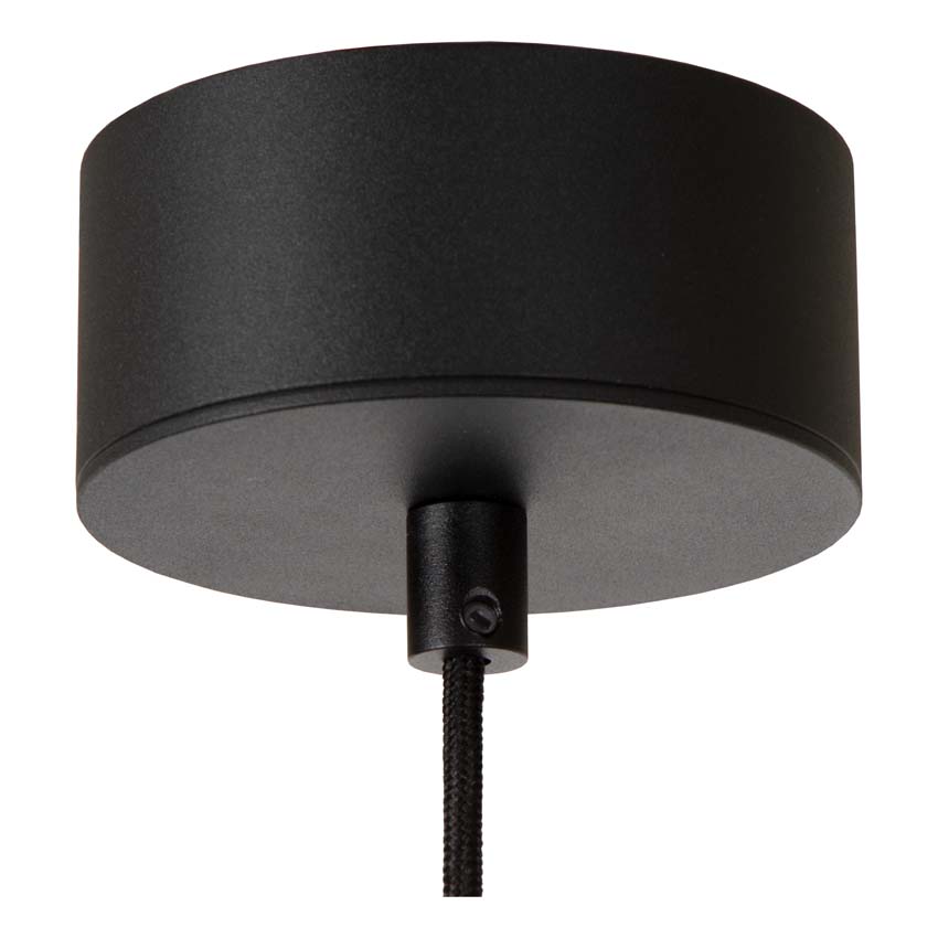 Lucide Premium KENNETH - Hanglamp - Ø 80 cm - LED Dimb. - 1x22W 2700K - Zwart