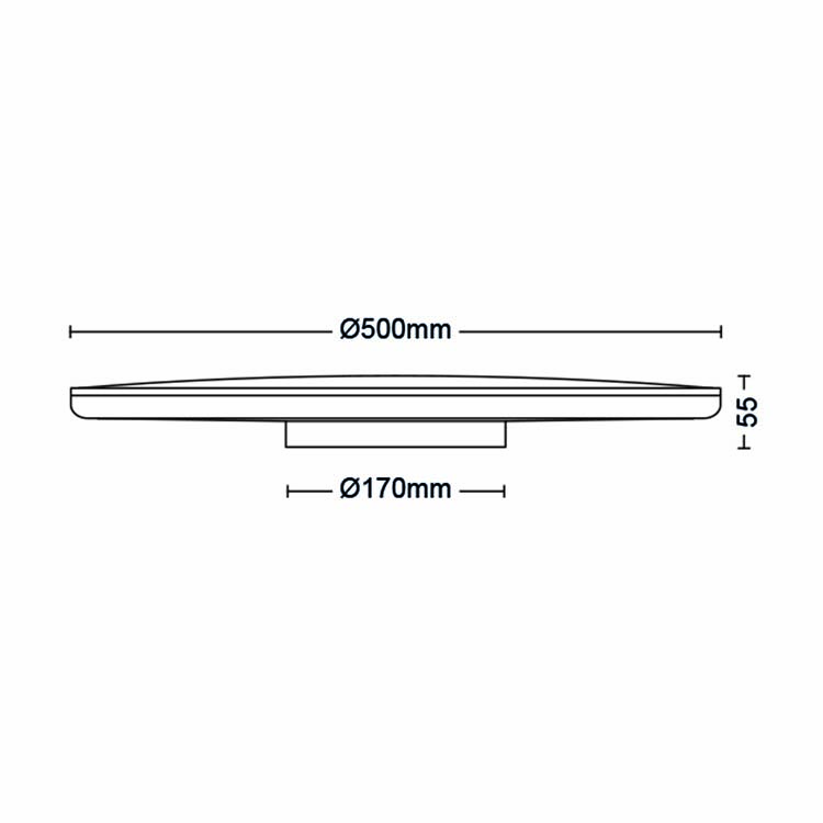 Plafondlamp Zwart 36W 2700K