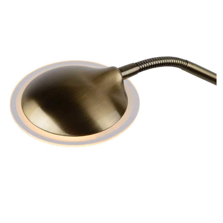 Lucide CHAMPION-LED - Leeslamp - Ø 25,4 cm - LED Dimb. - 1x20W 3000K - Brons