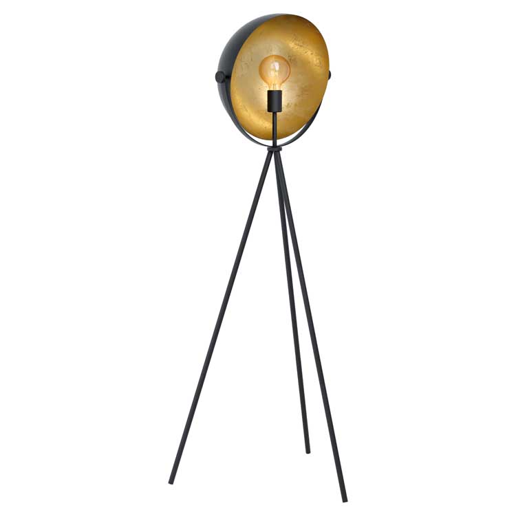 Eglo DARNIUS - Staanlamp - E27 - 1X40W - Zwart/goud