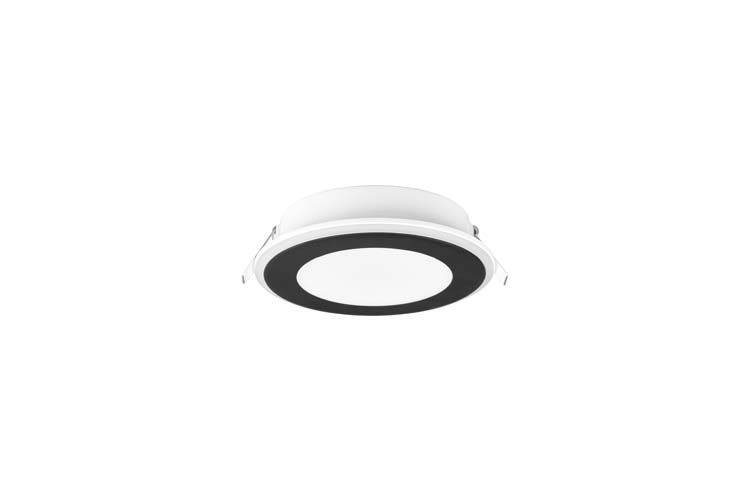 Spot à encastrer LED noir diam15cm 10W 1060LM 3000K rond