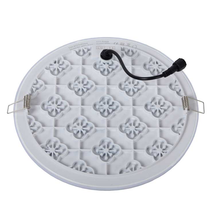 Lucide CERES-LED - Plafonnière Badkamer - Ø 21,5 cm - LED Dimb. - 1x30W 3000K - IP44 - Wit