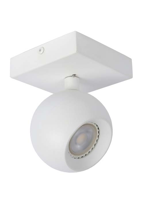 Spot plafond - 1xGU10 - Blanc - Balle - Rond